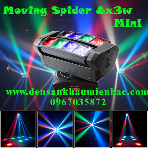 Đèn moving spider 8x3w phòng hát karaoke 