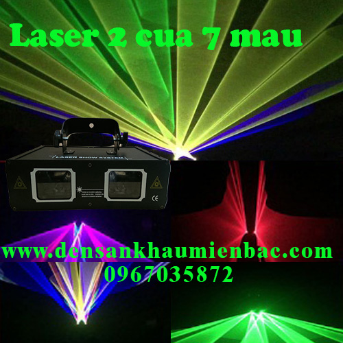 đèn laser 2 cửa 7 màu