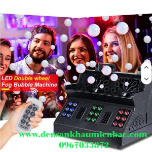 máy thổi bong bóng kết hợp khói và đèn led